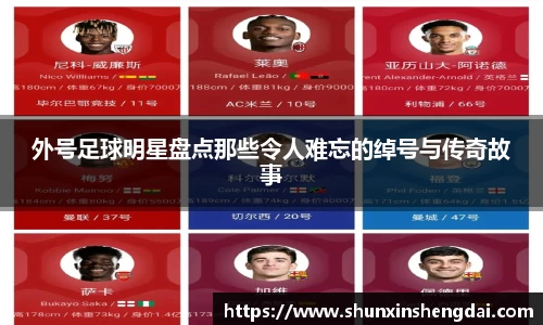 外号足球明星盘点那些令人难忘的绰号与传奇故事